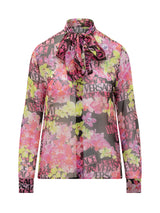 Versace Allover Floral Printed Long Sleeved Shirt - Women