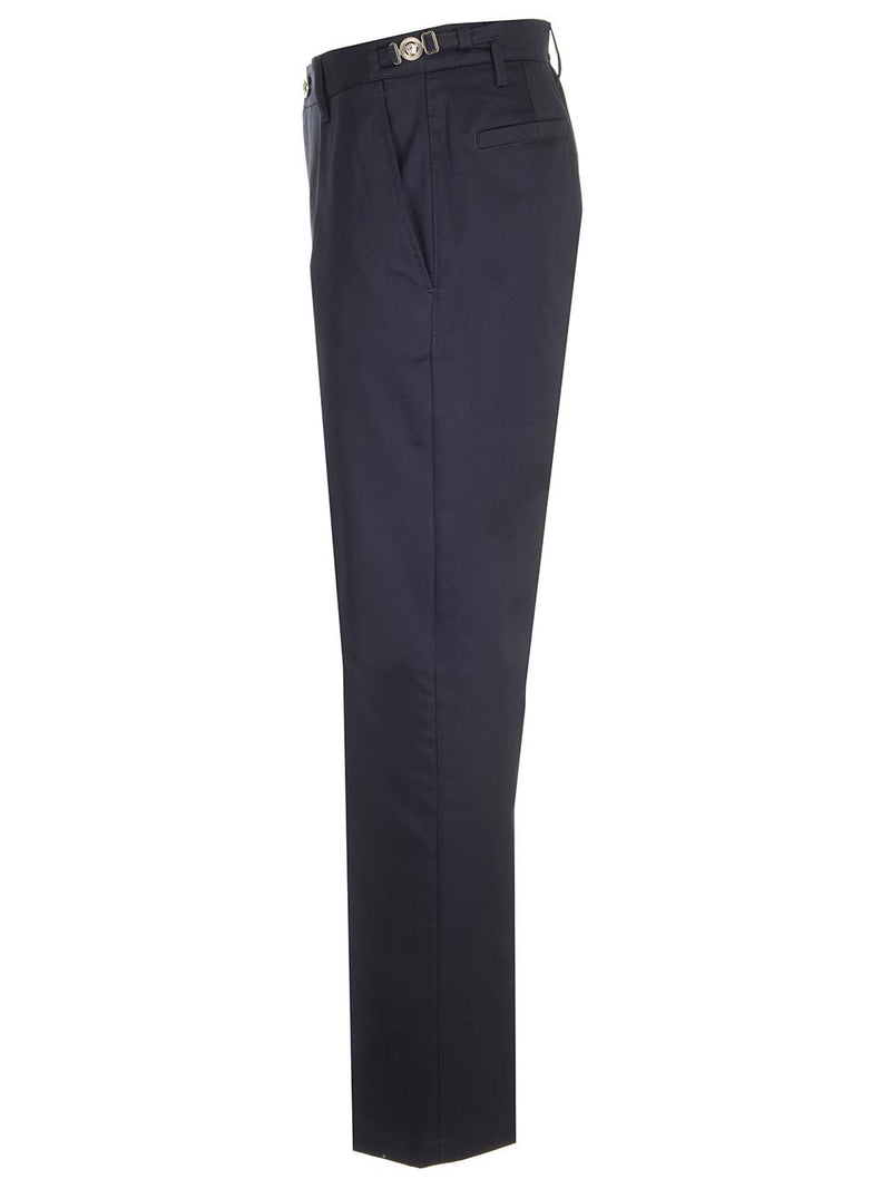 Versace Blue Gabardine Trousers - Men