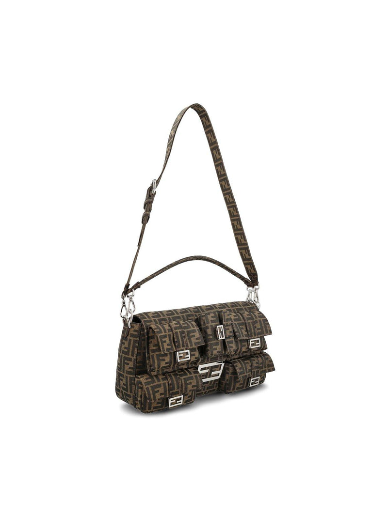 Fendi Maxi Multipocket Baguette Ff Jacquard Tote Bag - Women