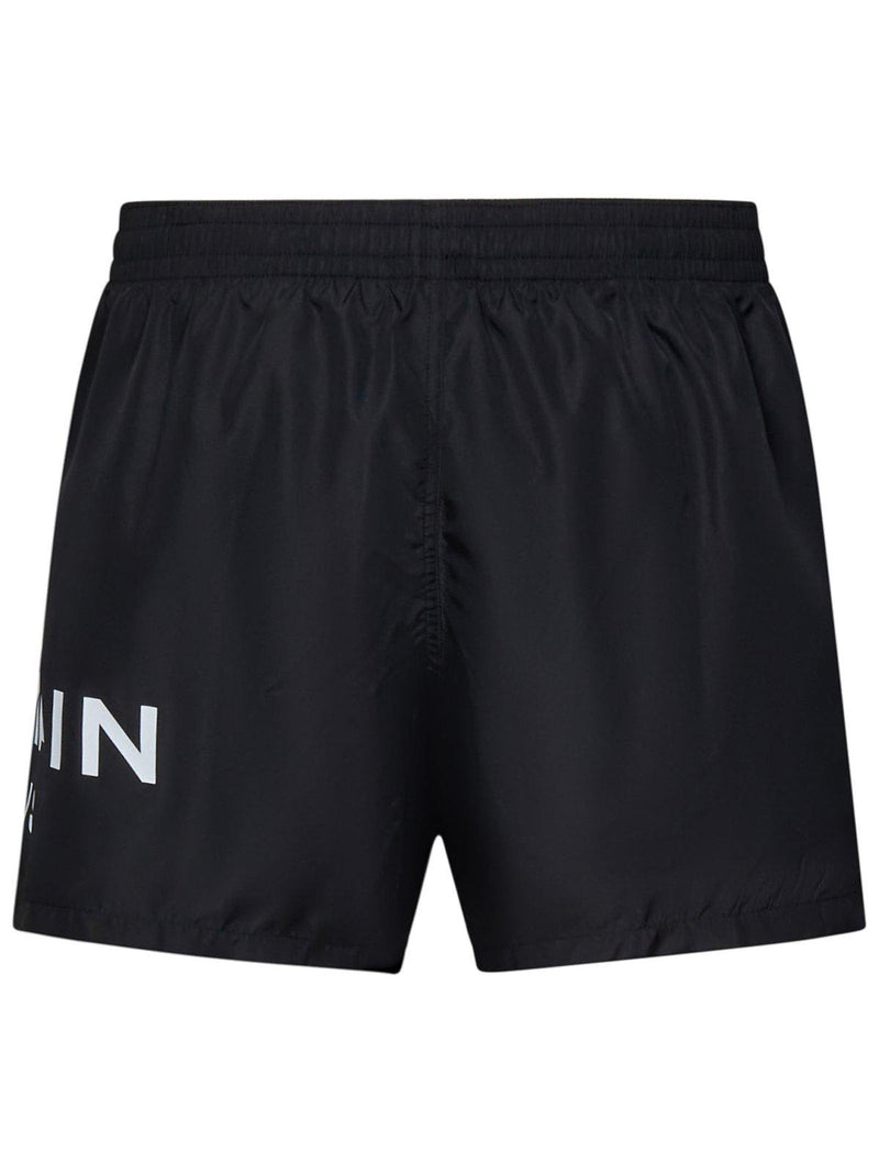 Balmain Logo Printed Drawstring Swim Shorts - Men