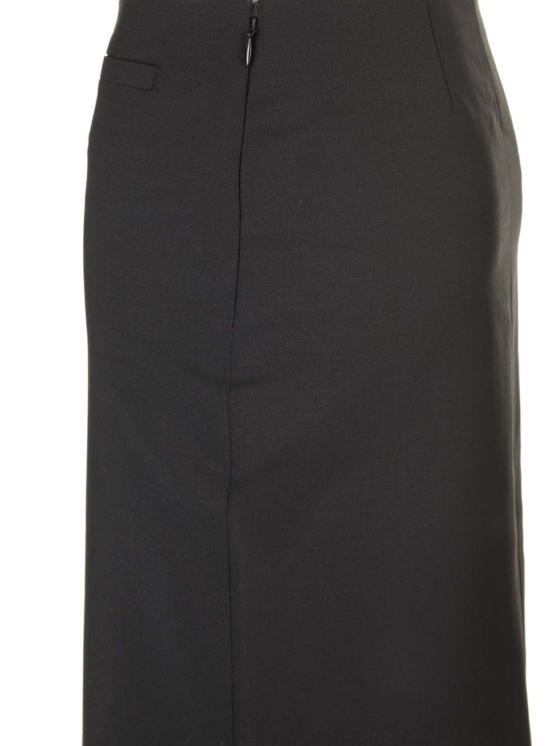 Givenchy Wool And Mohair Asymmetric Skirt - Women