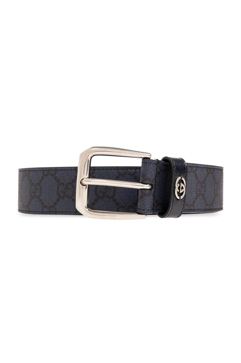 Gucci Logo Plaque Monogrammed Belt - Men