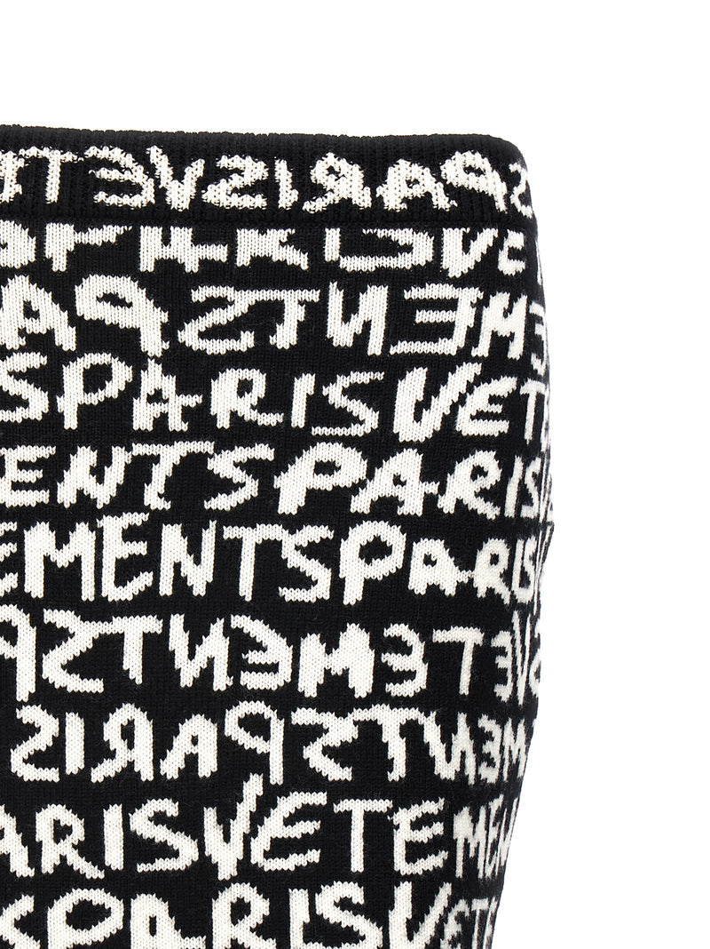 VETEMENTS graffiti Monogram Skirt - Women