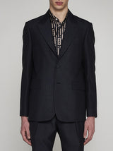 Fendi Ff Stripes Jacquard Wool Blazer - Men