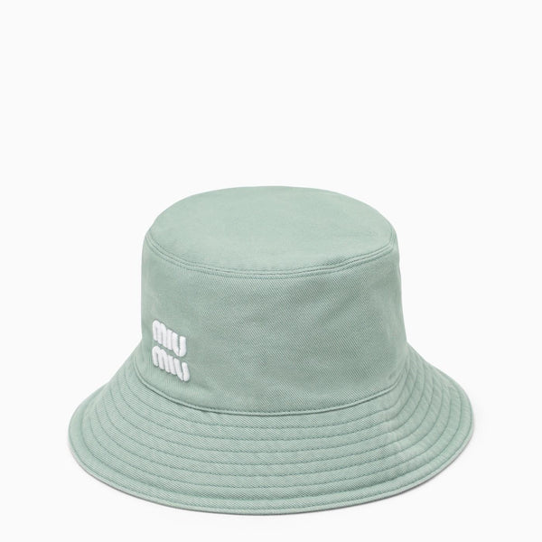 Miu Miu Aquamarine Cotton Bucket Hat - Women