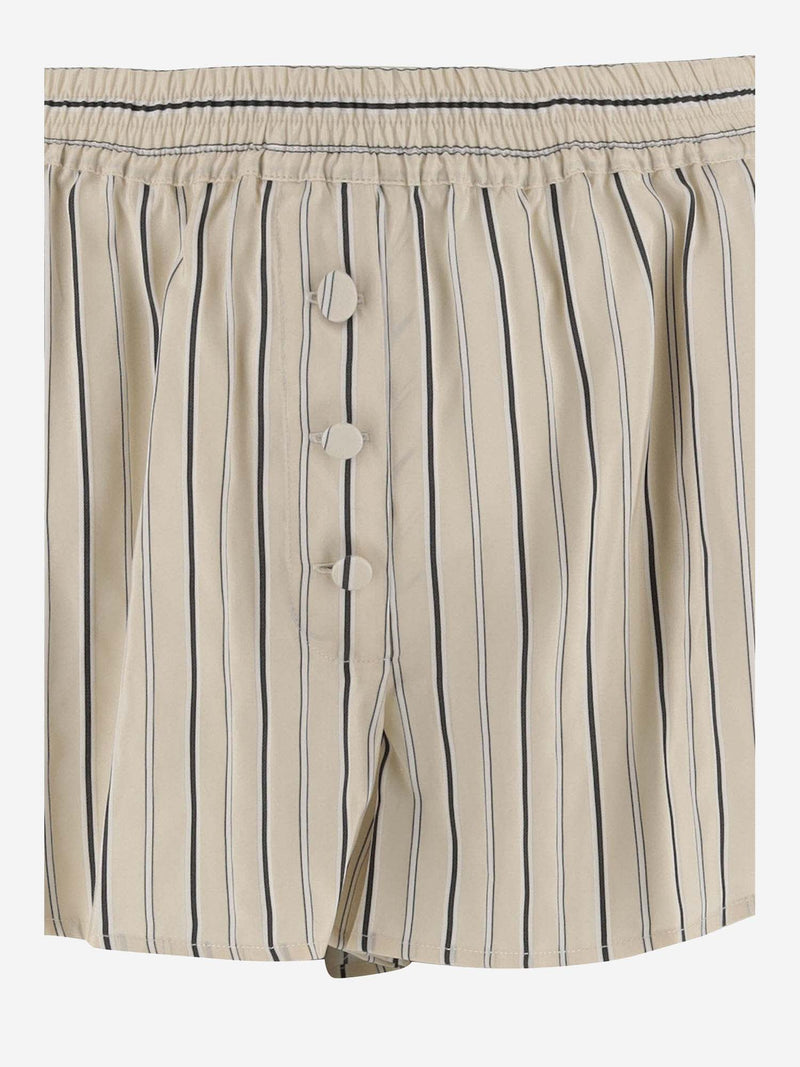 Stella McCartney Striped Silk Blend Shorts - Women