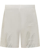 Off-White Swimshorts With Scribble Motif - Men