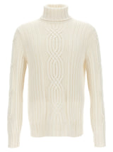 Brunello Cucinelli Braided Cashmere Turtleneck Sweater - Men