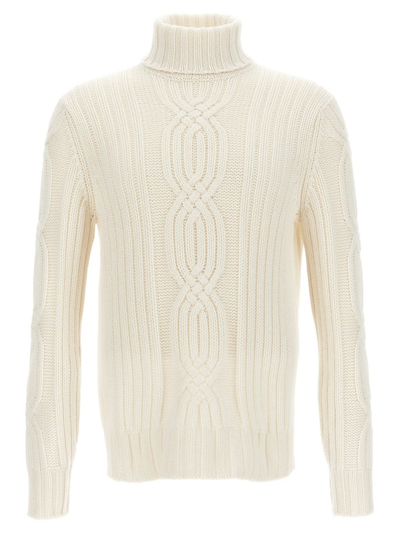 Brunello Cucinelli Braided Cashmere Turtleneck Sweater - Men