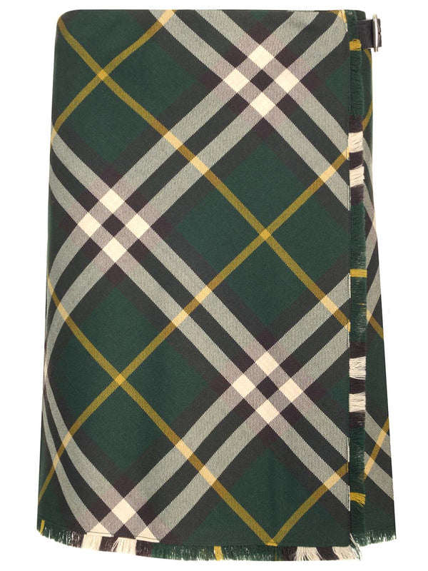 Burberry Check Wool Kilt - Women