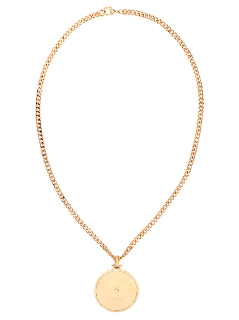 Versace Gold Brass Medusa Biggie Necklace - Men