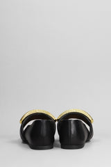 J.W. Anderson Pop Corn Ballet Flats In Black Leather - Women