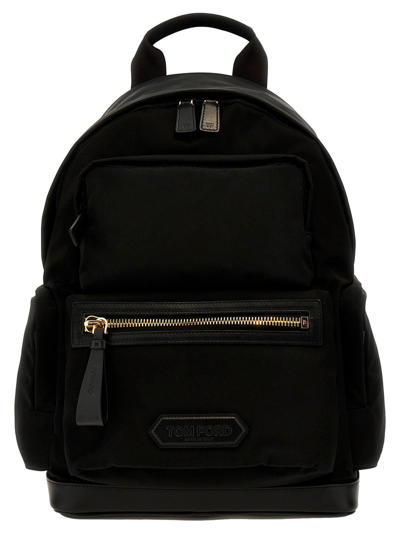 Tom Ford Logo Nylon Backpack - Men - Piano Luigi