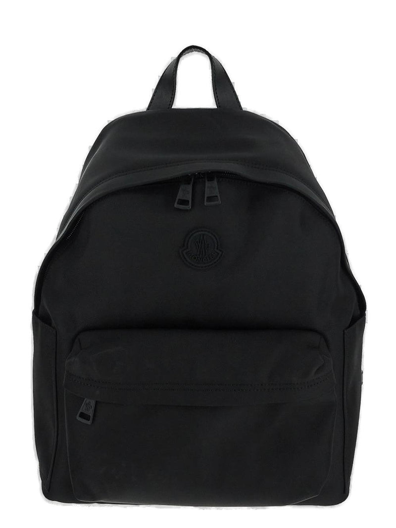 Moncler Logo Patch Zipped Backpack - Men