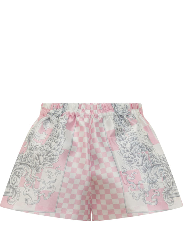 Versace Shorts With Medusa And Barocco Motif - Women