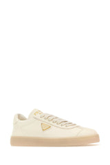 Prada Ivory Leather Downtown Sneakers - Women