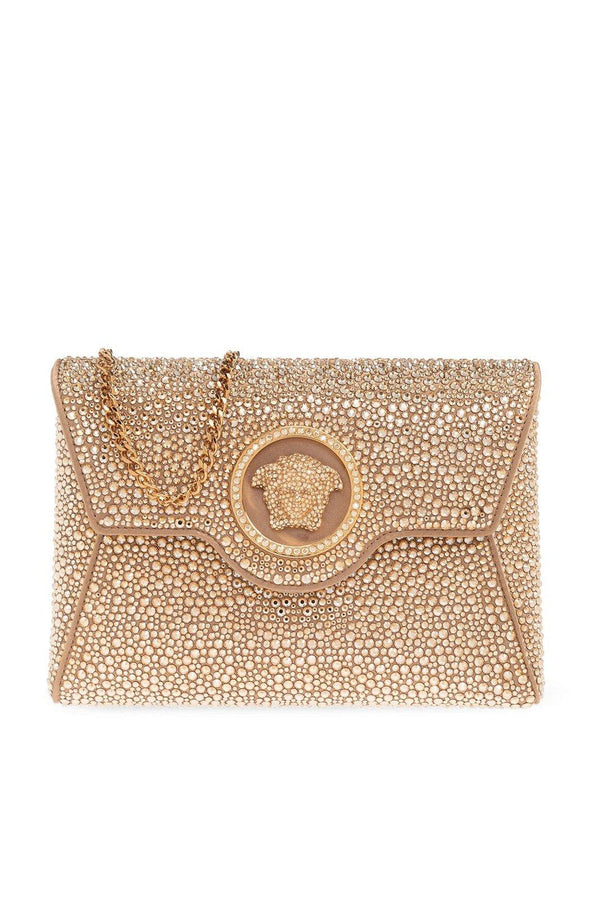 Versace Medusa Plaque Embellished Clutch Bag - Women