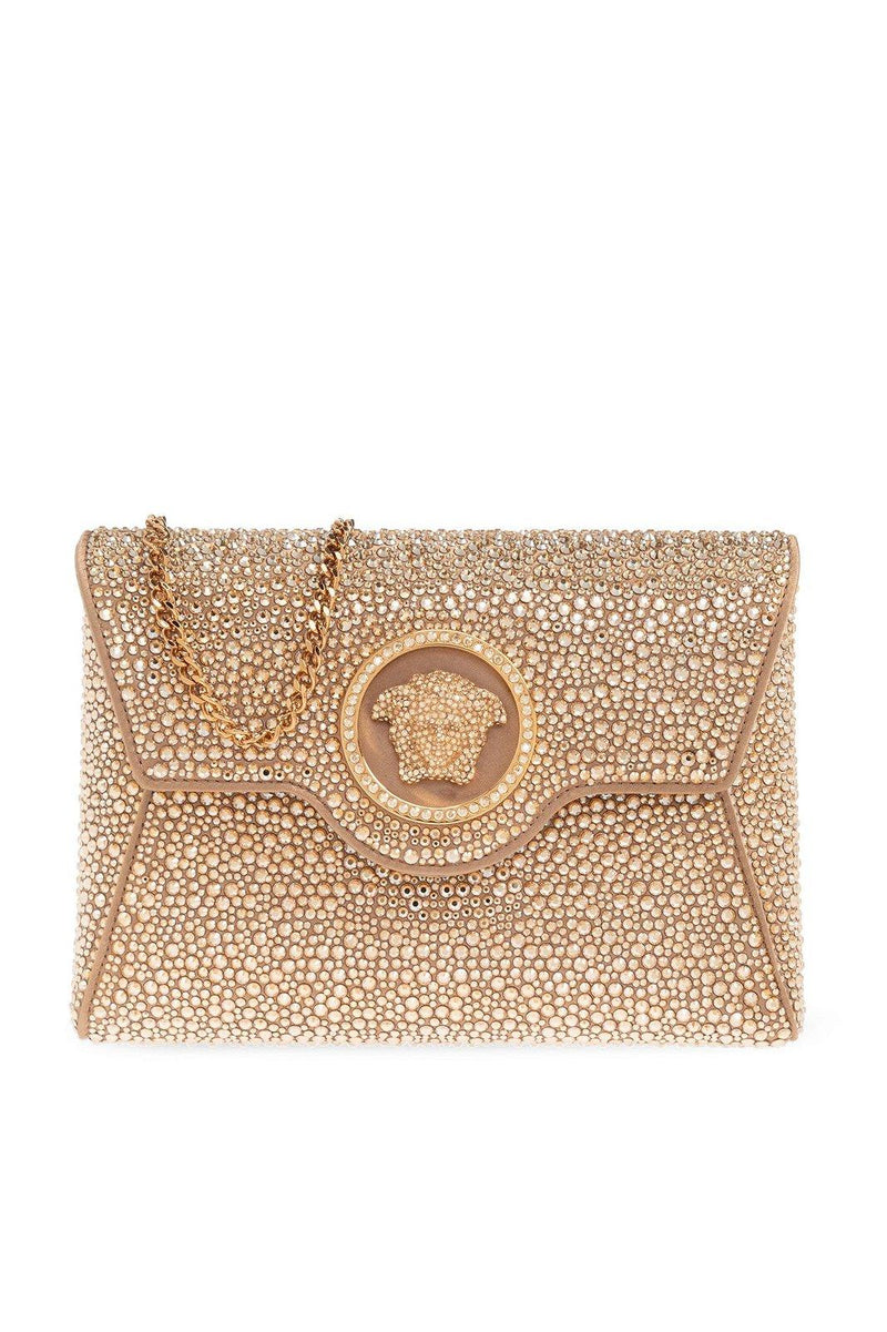 Versace Medusa Plaque Embellished Clutch Bag - Women