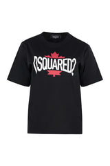 Dsquared2 Short Sleeve Printed Cotton T-shirt - Women