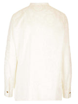 Versace Ivory Silk Lavalier Shirt - Women