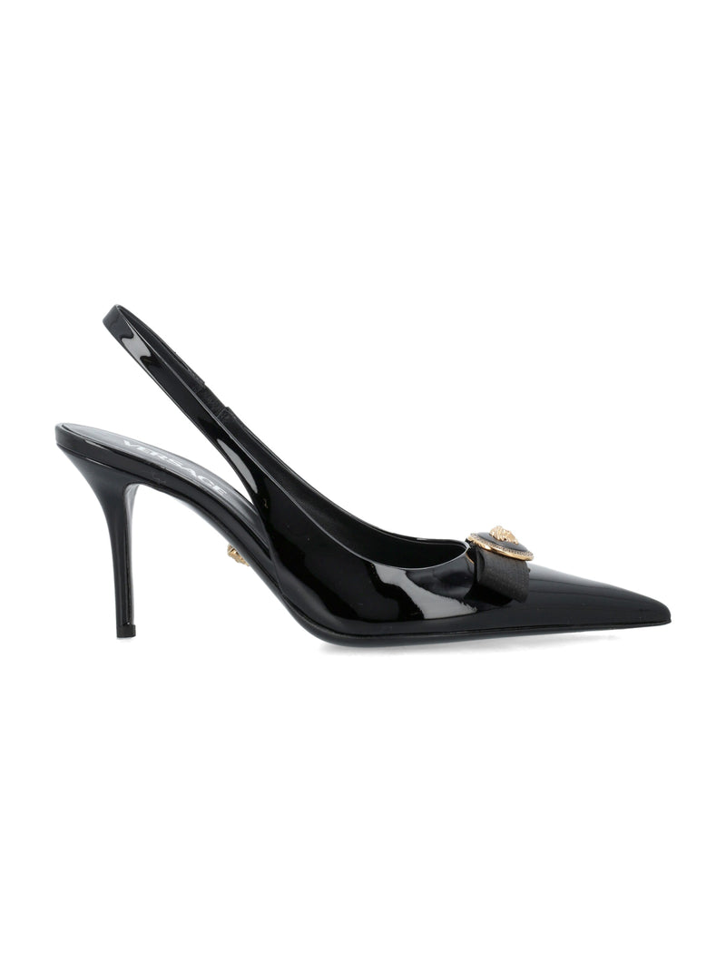 Versace Gianni Ribbon Mid Slingback Pumps - Women