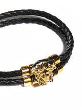 Versace la Medusa Leather Bracelet - Men