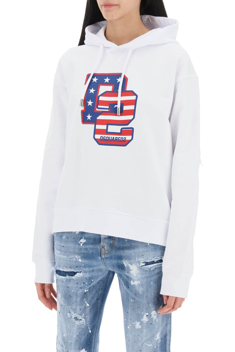 Dsquared2 Cool Fit Hoodie With Graphic Print - Women