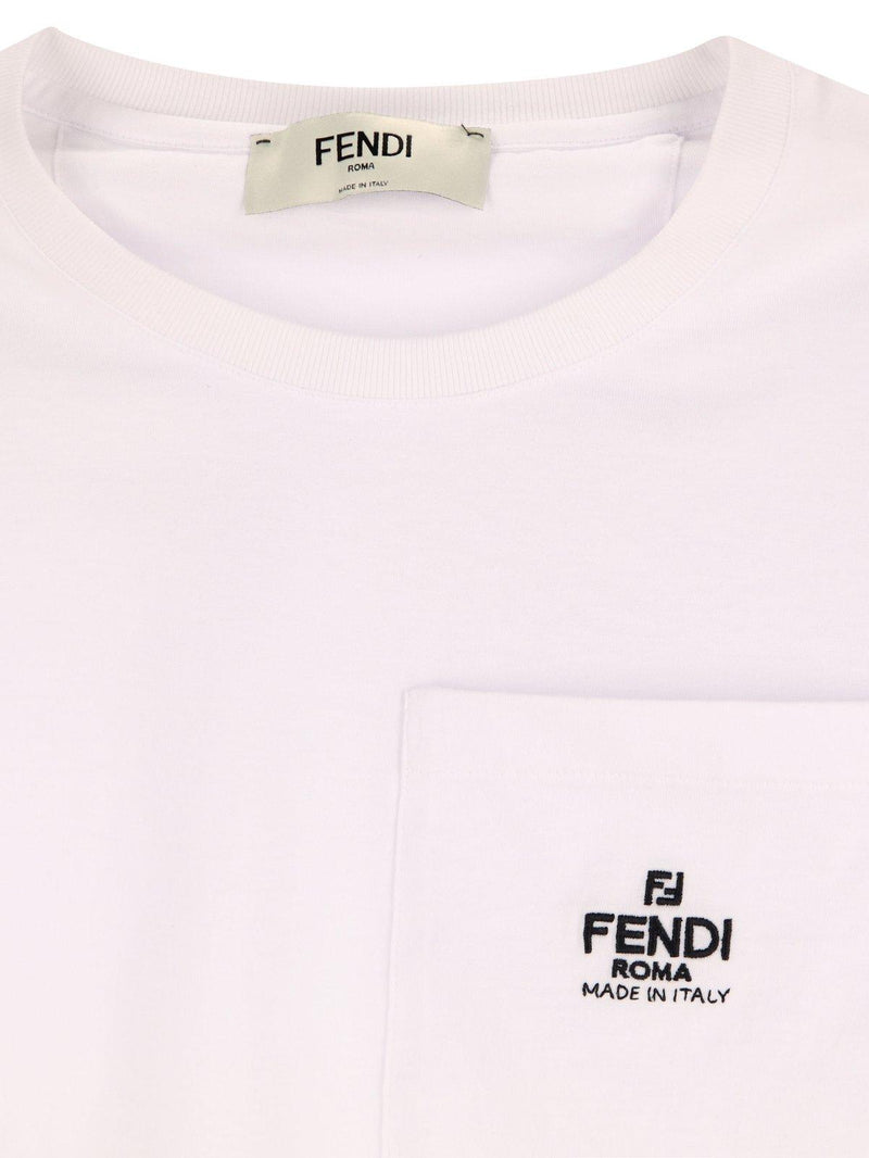 Fendi Logo Embroidered Crewneck T-shirt - Women