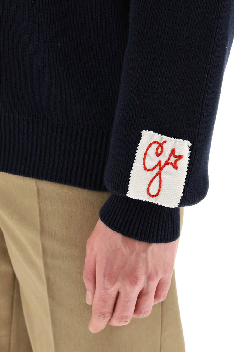 Golden Goose Davis Cotton Sweater With Logo - Men