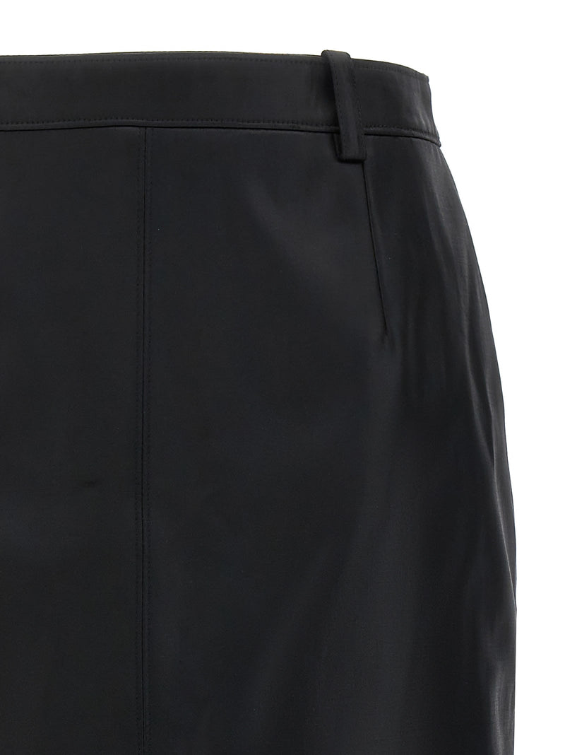 Saint Laurent Shiny Gabardine Skirt - Women