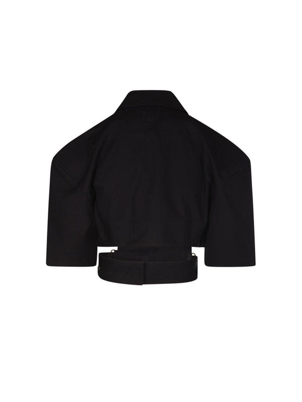 Jacquemus Cut Out Detailed Cropped Shirt - Women