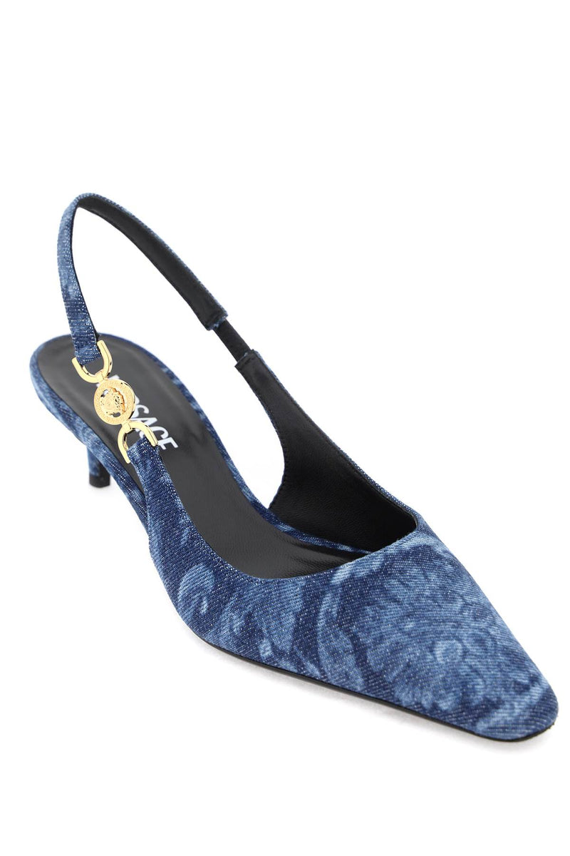 Versace Medusa 95 Barocco Slingback Pumps - Women