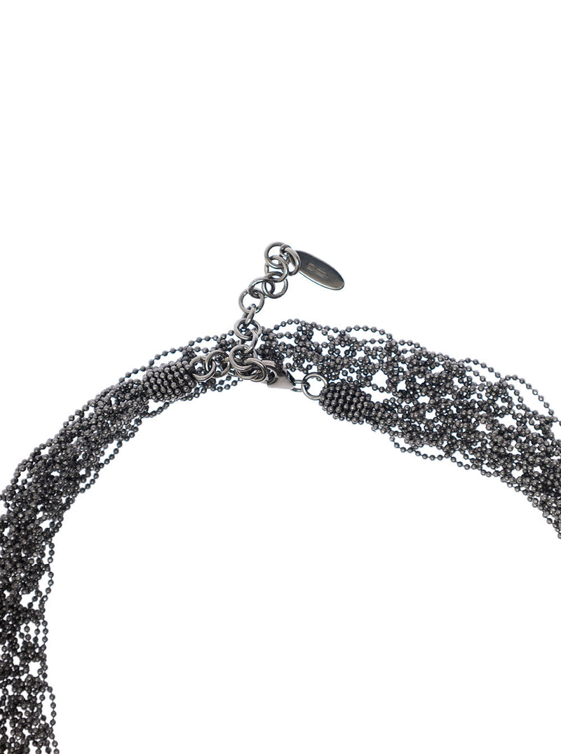 Brunello Cucinelli precious Loops Grey Necklace In Brass Woman - Women