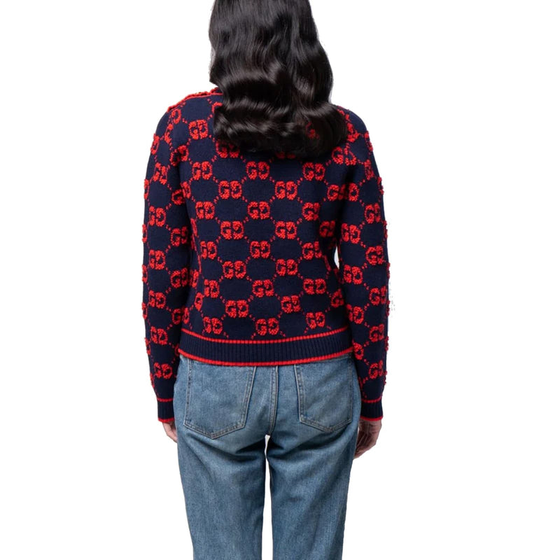 Gucci Gg Wool Bouclé Jacquard Sweater - Women