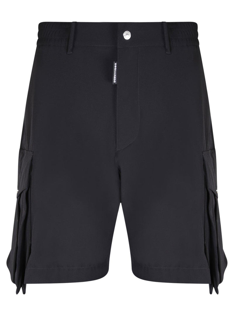 Dsquared2 Elasticated-waistband Knee-length Cargo Shorts - Men