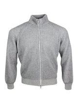 Brunello Cucinelli Zipped Cardigan Sweater With High Vanisé Collar In Pure And Fine Cashmere - Men