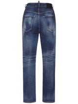 Dsquared2 Boston Jeans In Dark Blue Denim - Women