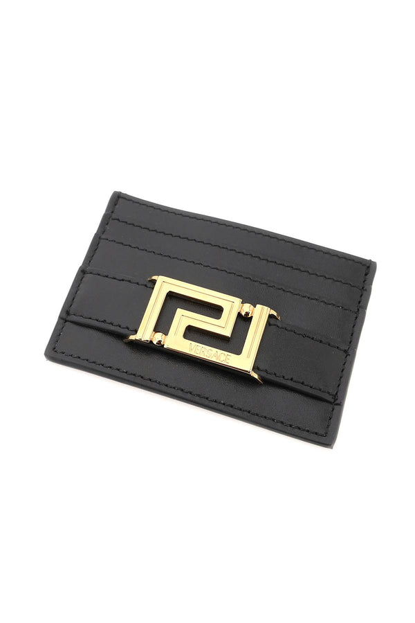 Versace Greca Goddess Leather Card Holder - Women