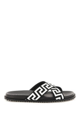 Versace Black/white greca Sandal - Men