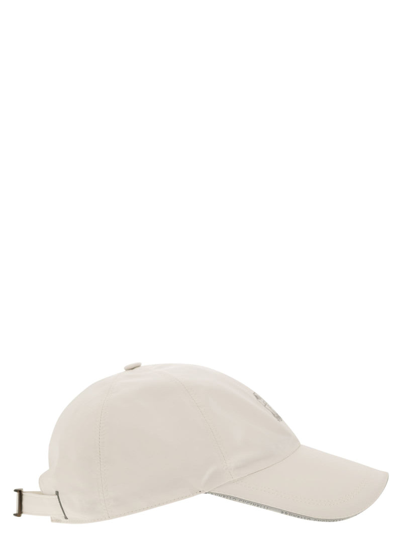 Brunello Cucinelli Water-repellent Microfibre Baseball Cap With Contrasting Details And Embroidered Logo - Men