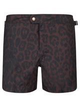 Tom Ford Leopard Brown/black Swimsuit - Men - Piano Luigi