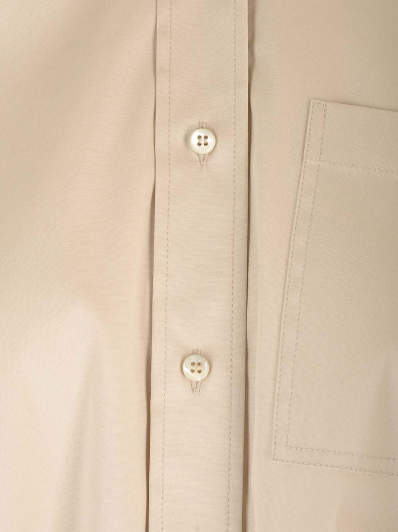 Brunello Cucinelli Beige Shirt With Jewel On The Collar - Women