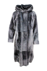 Brunello Cucinelli Long Shearling Coat With Detachable Hood And Monili Along The Zip Closure - Women - Piano Luigi