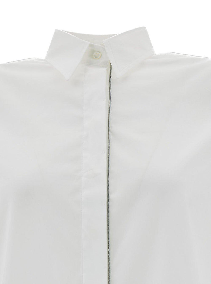 Brunello Cucinelli Straight-point Collared Buttoned Shirt - Women