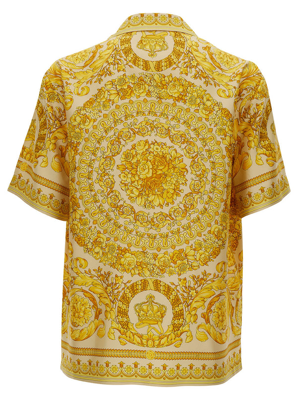 Versace Silk Barocco Champagne Print Bowling - Men