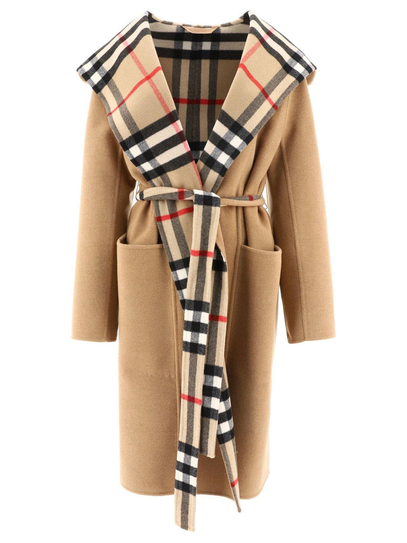 Burberry Tie-waist Hooded Wrap Coat - Women