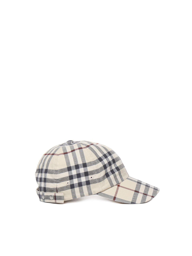 Burberry Baseball Cap With Check Print - Women - Piano Luigi