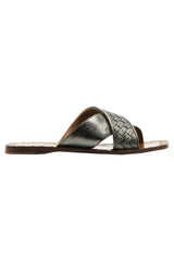 Bottega Veneta Leather Flat Sandals - Women - Piano Luigi