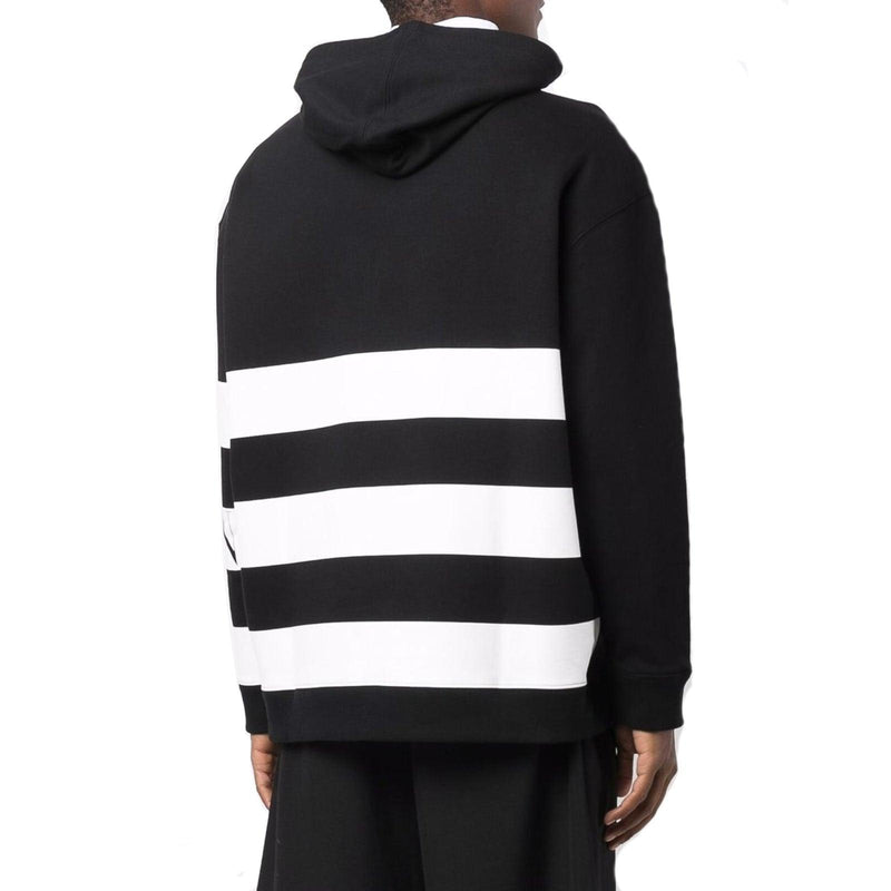 Valentino Striped Logo Hooded Sweatshirt - Men - Piano Luigi