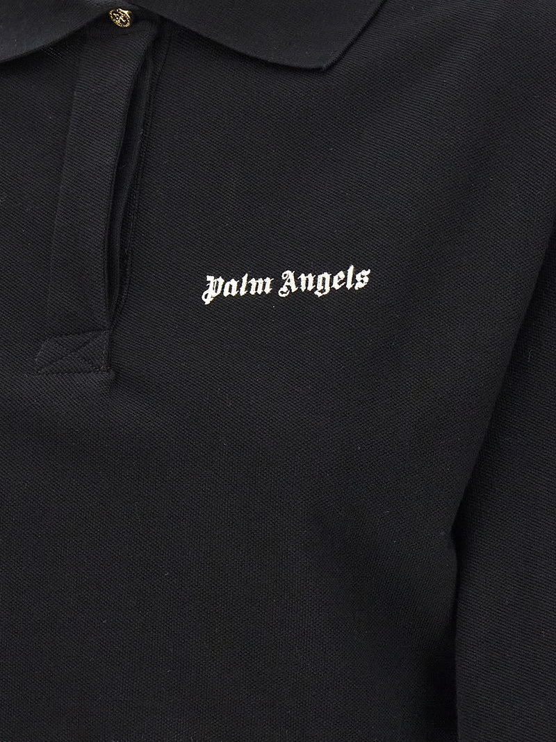 Palm Angels classic Logo Cropped Polo Shirt - Women